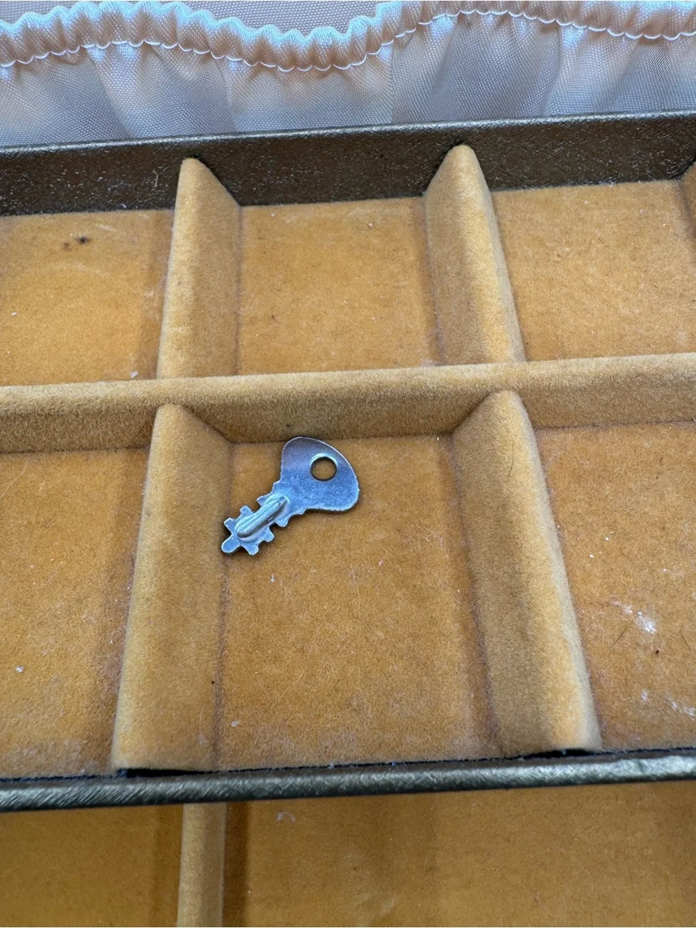 Gold Jewelry Organizer Box with Lock and key